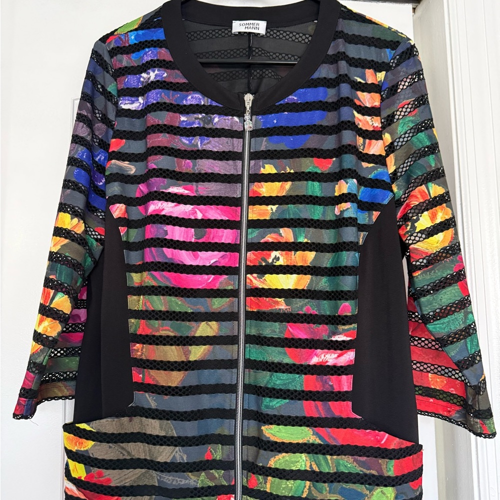 Sommer Mann Colorful Striped Women's Blouse